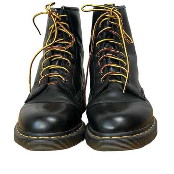 Dr Martens 1460 Air Wair Boots Smooth Black Mens Size 10 Womens 11 - Picture 4 of 12